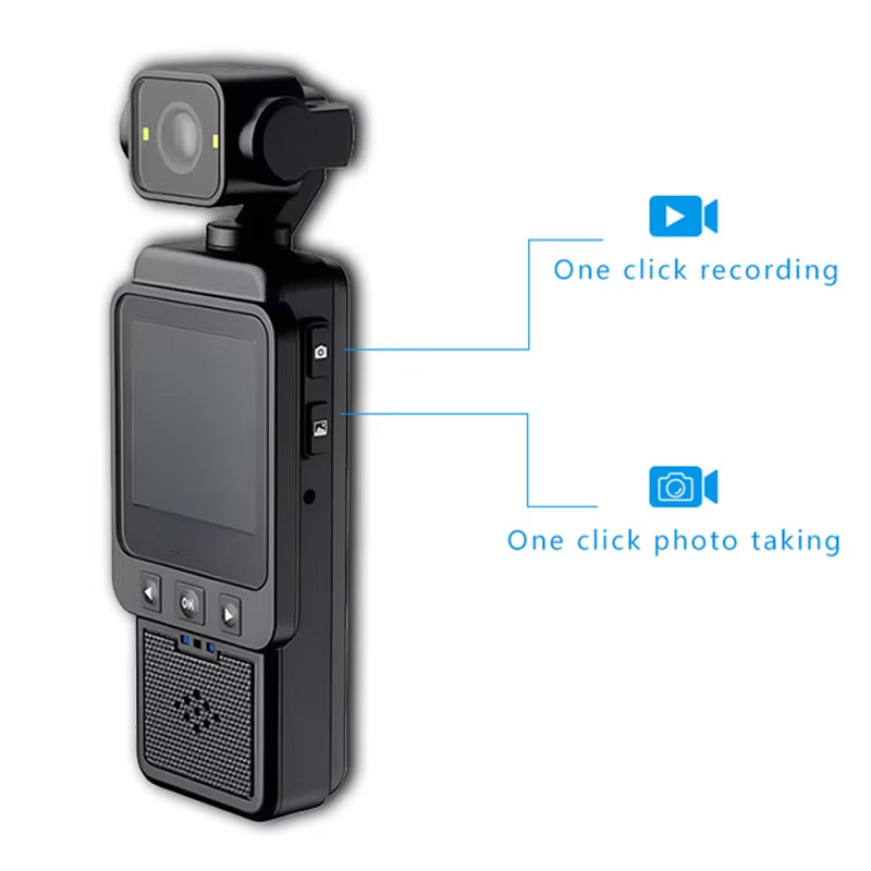 Xiaomi 4K draagbare sportzakcamera HD-display 180 ° Draaibare WiFi draadloze videorecorder Ingebouwde invullicht bewegingscamera