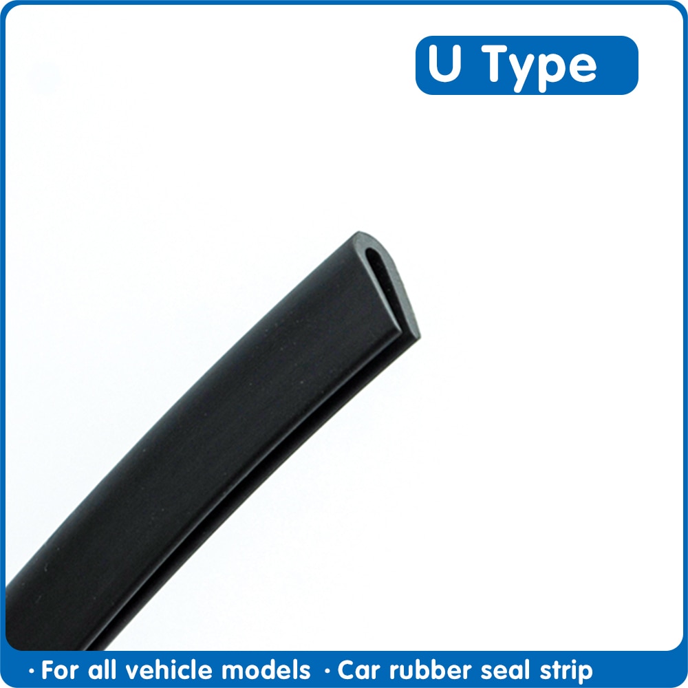Deur Seal Strip Auto Rubber Strip Lijm Anti-Dust Auto Geluidsisolatie U Type Auto Seal 0.1-8 Meter voor Auto Seals Rubber Strip