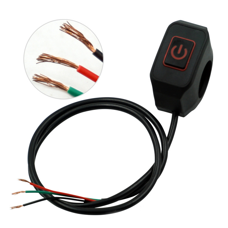 Motorrad-Lenkerschalter, 22 mm, 12 V, Ein-/Aus-Geschmack, universeller wasserdichter Motorrad-Anschluss, Steuerschalter, Moto-Zubehör