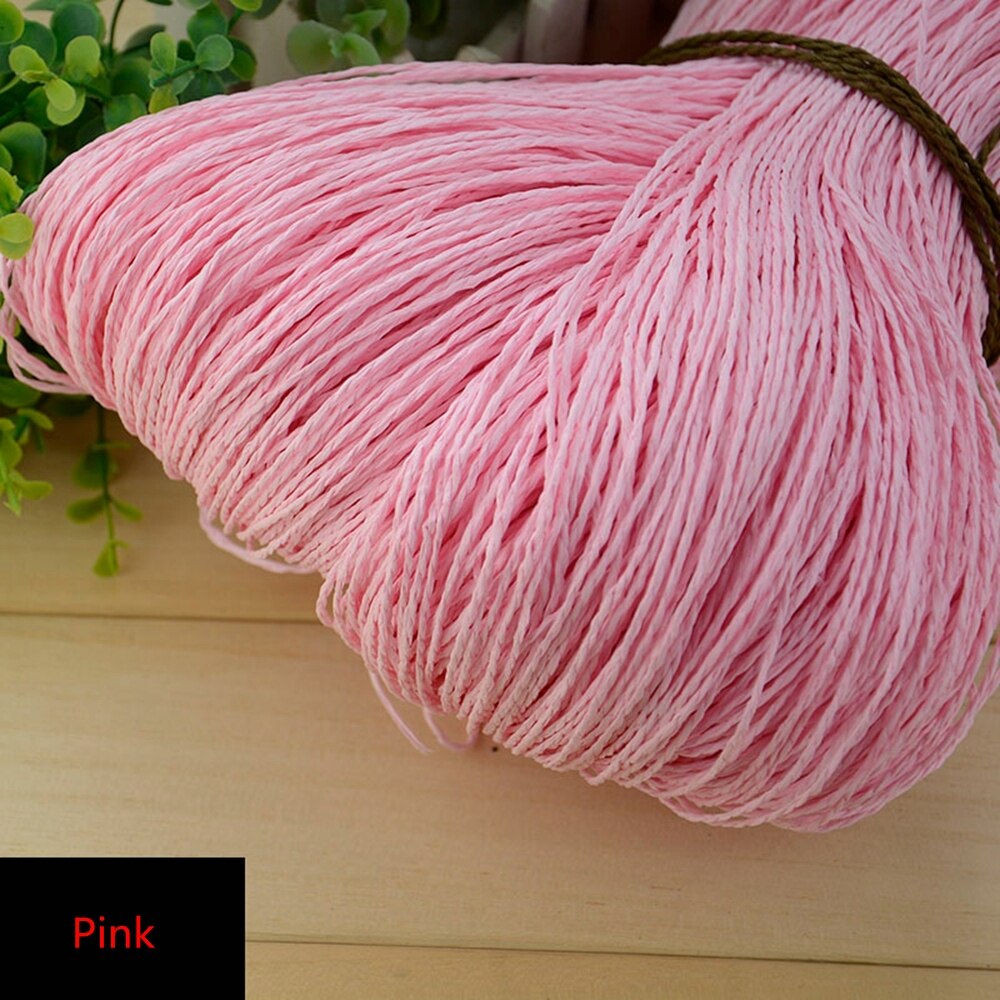 500G Raffia Stro Garen Handgemaakte Breien Hoed Haken Garen Handcrafts Materiaal