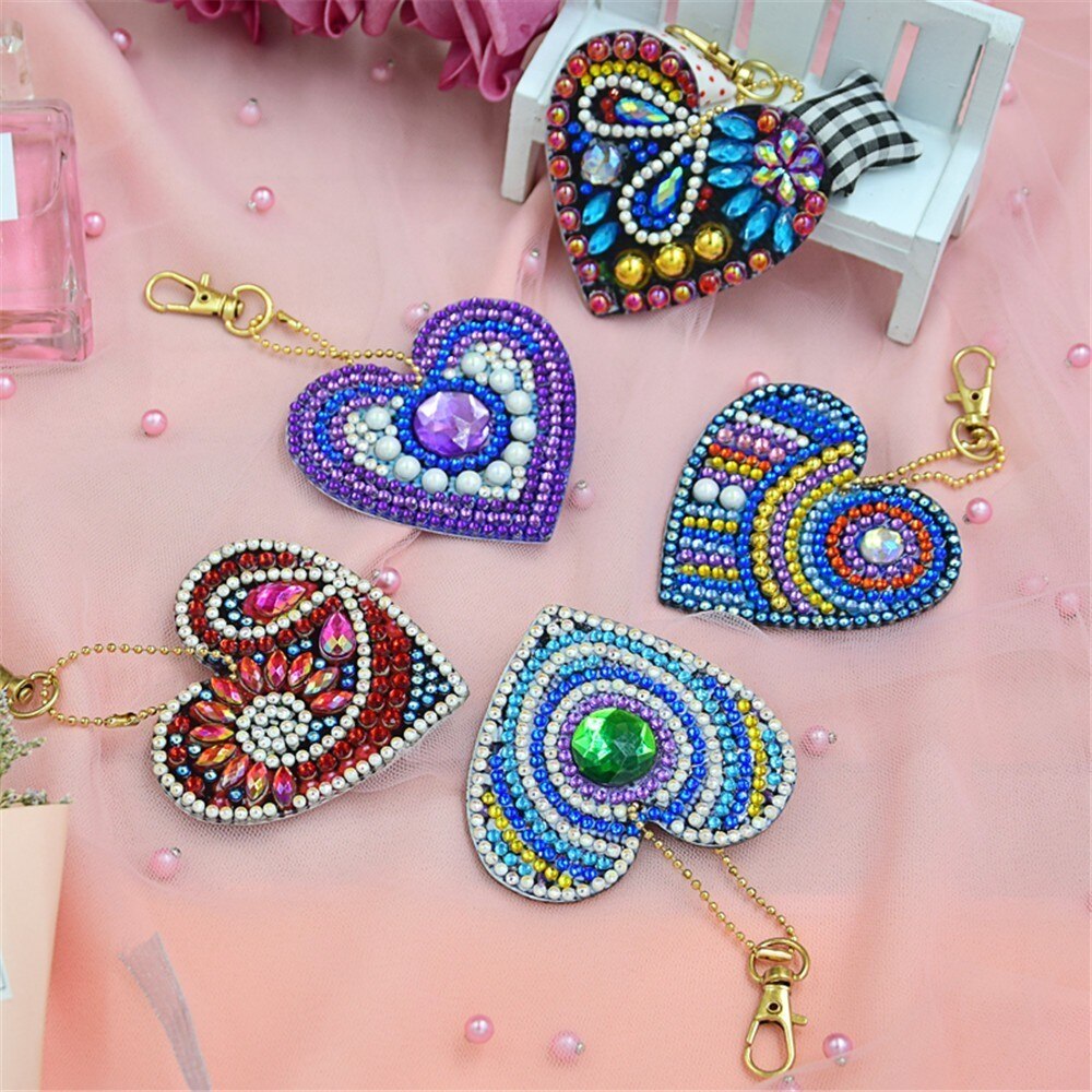 HUACAN porte-clés de bijoux peinture diamant | broderie diamant, sac de dessin animé, décorations bricolage, pour main: YSK11