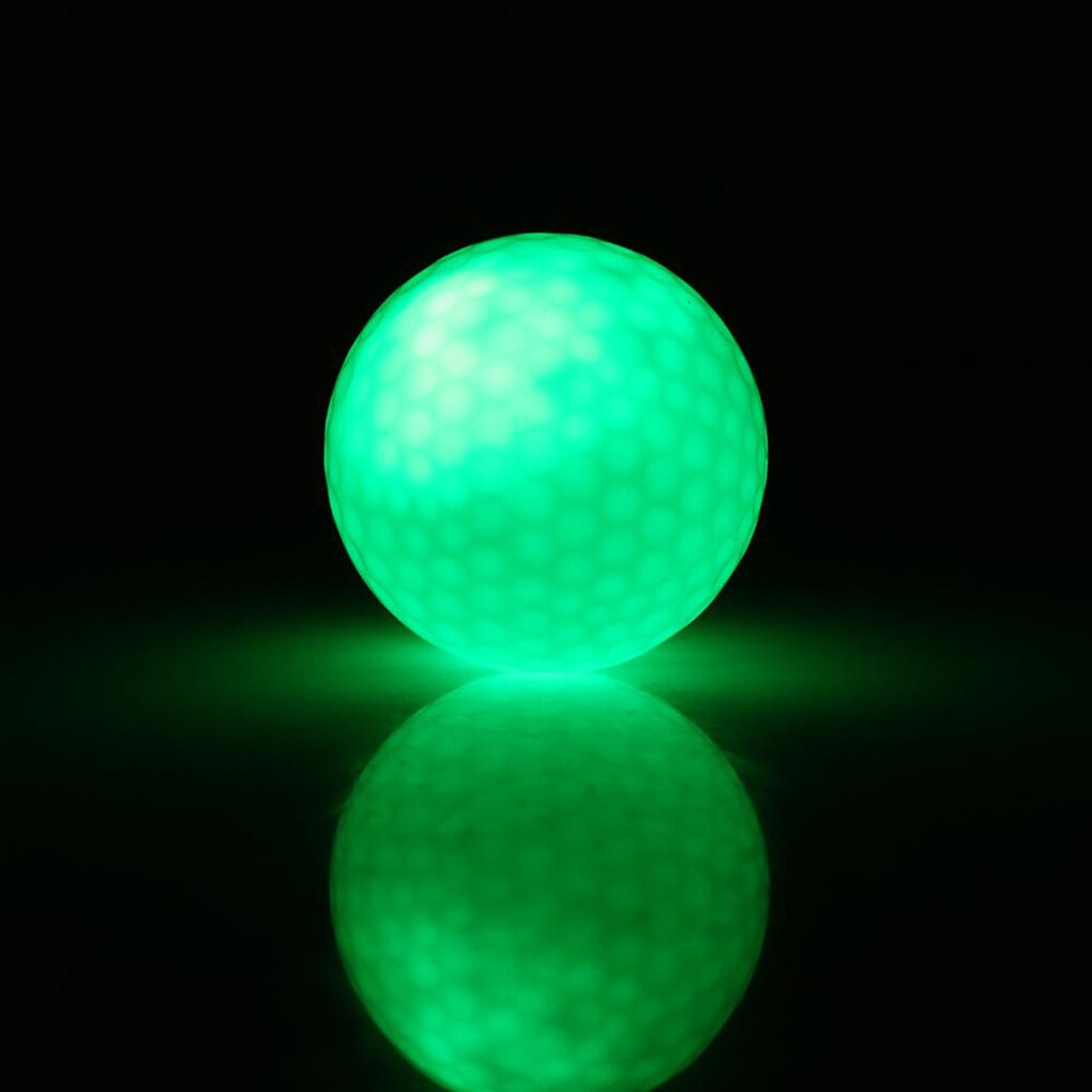 Elektronisk ledet gummi golfbold lysende glødende nat praksis golfbolde træning tilbehør: Grøn