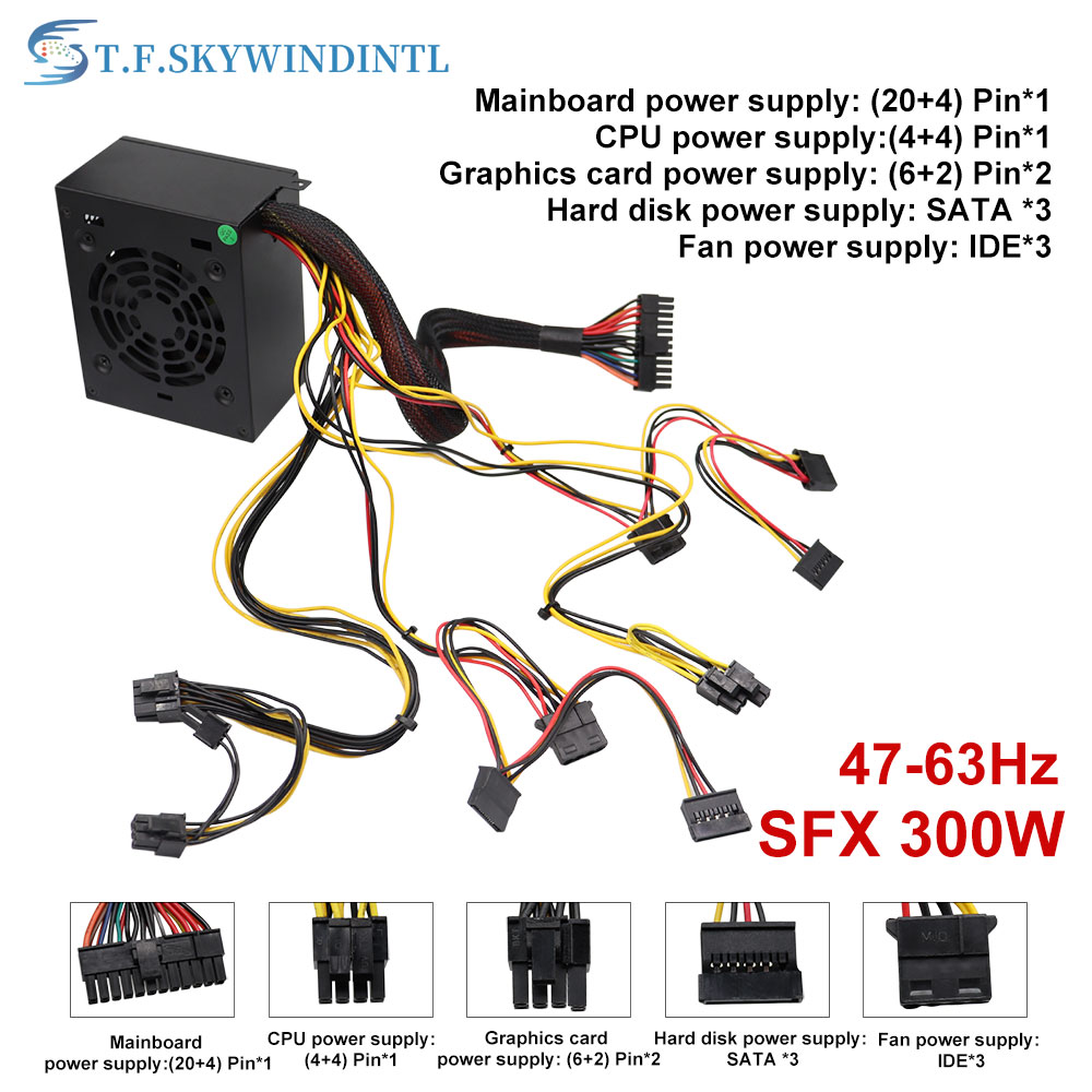 NUR 220V 250W 300W 350W 400W PC Netzteil Stromquelle SFX Netzteil für Computer Mini Case PC HTPC NAS