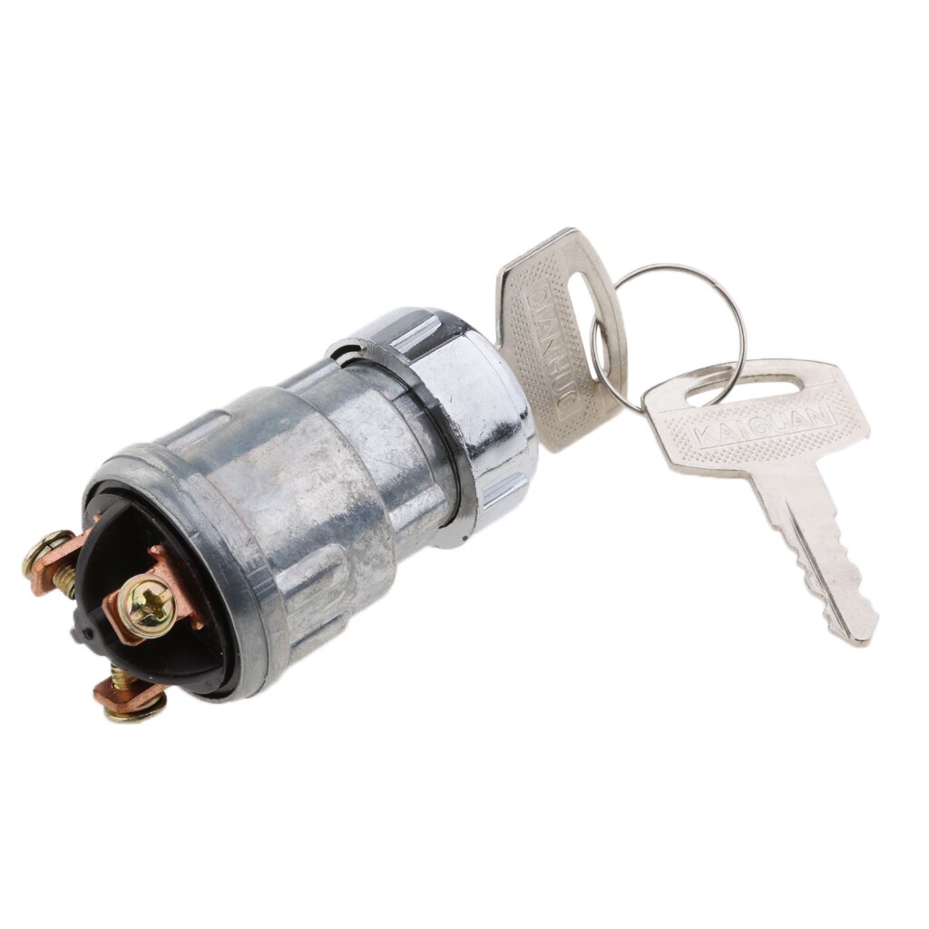 Universal 12V Ignition Cylinder Switch Lock+2 Keys 3-Position For Car Truck Universal 12V Ignition Switch Metal