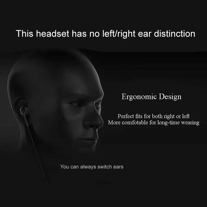 3,5 mm veer intrekbare enkelzijdige oortelefoon, geen microfoon mono oordopjes bedrade headset korte opgerolde kabel