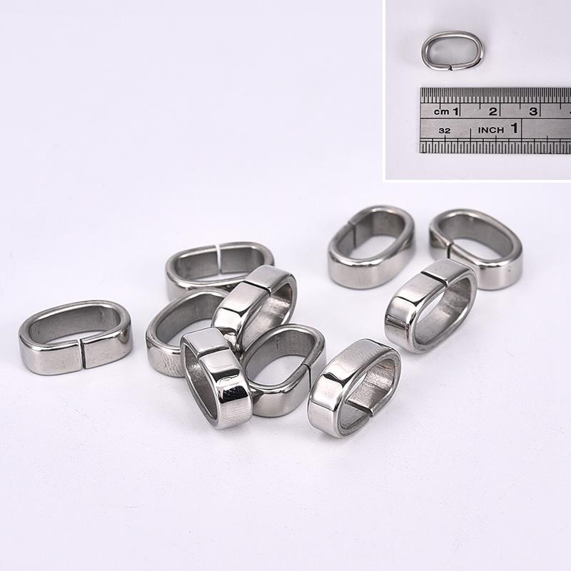 10 stück edelstahl metall Abstandshalter Rohr perlen Reize Schieberegler großes See 6mm 8mm für männer schmuckherstellung diy lederband Armbinde: Nr . .9 See 6mm