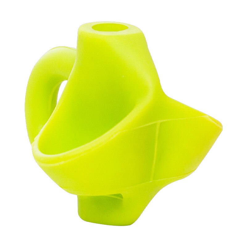 1 Pcs Kinderen Schrijven Potlood Pan Houder Kinderen Leren Briefpapier Set Practise Siliconen Pen Aid Grip Houdingscorrectie Apparaat: Green
