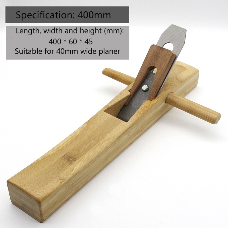 Carpenter's Tool 400mm Bamboo Hand Planer Carpenter's Planer Edge Planer Handle Polishing Planer