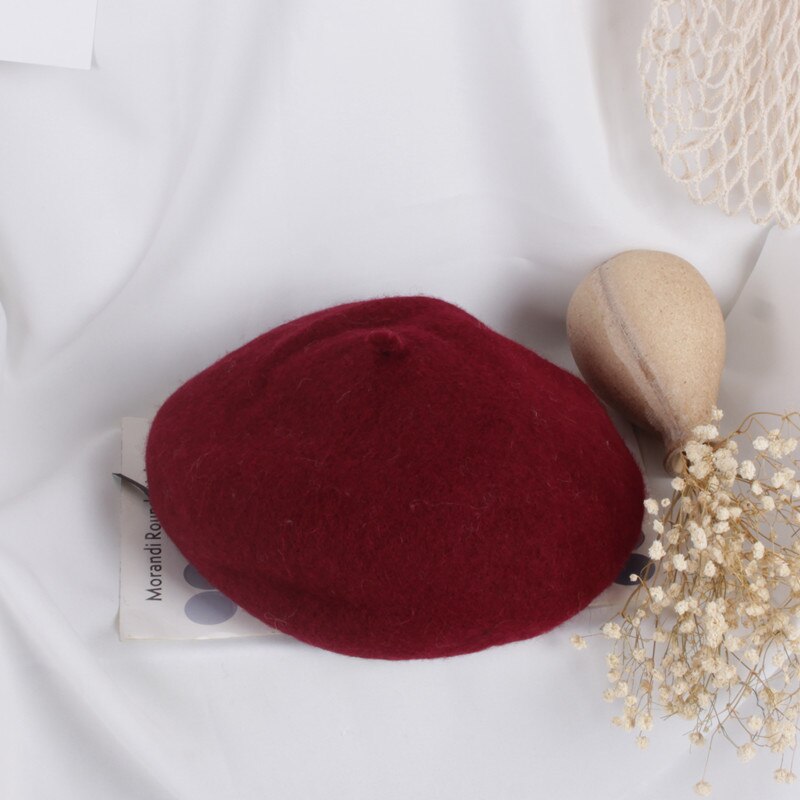 baby låve jenter lue beret vintervarmere fransk kunstner luer ski caps: K