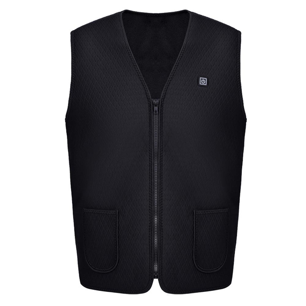 Men Women Jacket USB Zipper Adjustable Temperature Coat Electric Heating Vest Warm Energy Saving
