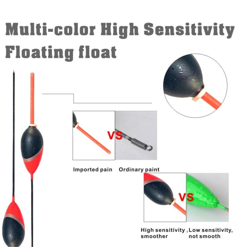 Oloey 10 st karpfiske flottar sjö float bubbla skum float set boj bobber stick för fiskutrustning vertikal 2.5g