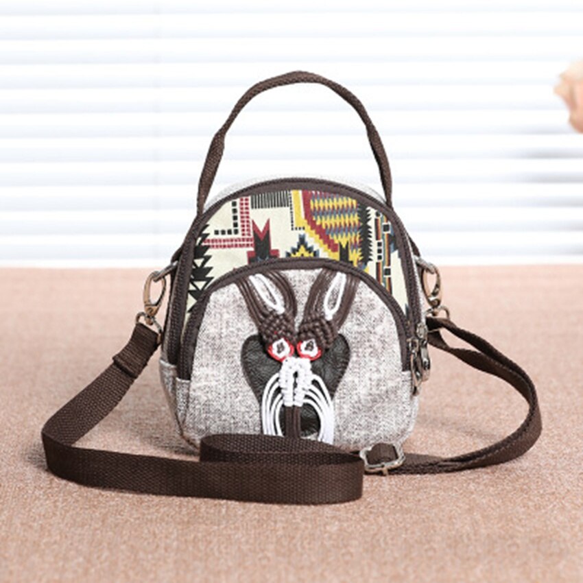 Britischen Wind Hand-gewebte ethnische Wind Mini schulter tasche praktische dauerhaft multi-schicht leichte kreuz-auf Beinen freizeit reisetasche