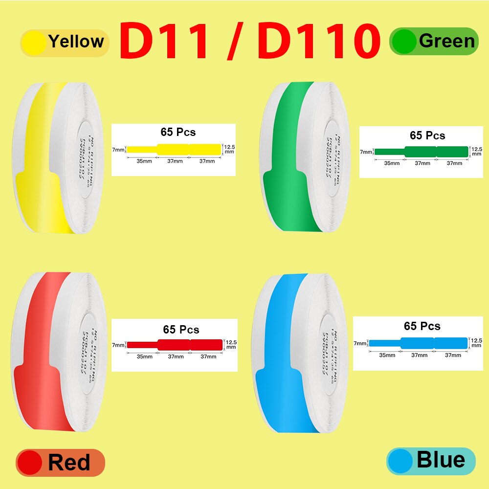 1 Roll Niimbot D11 / D110 Label Sticker Waterproof Anti-Oil Niimbot Labels Paper White Thermal Paper For Niimbot D11 Label Maker