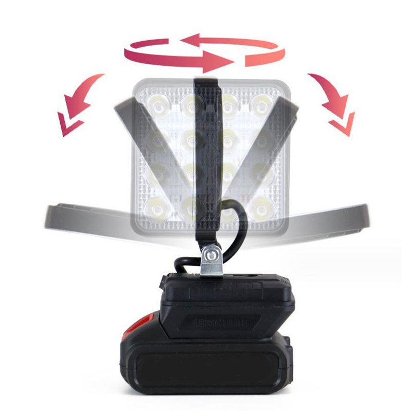 Til makita 18v li-ion batteri led arbejdslampe 3/4/8 tommer lommelygte bærbar nødprojektør udendørs camping vandreture lampe