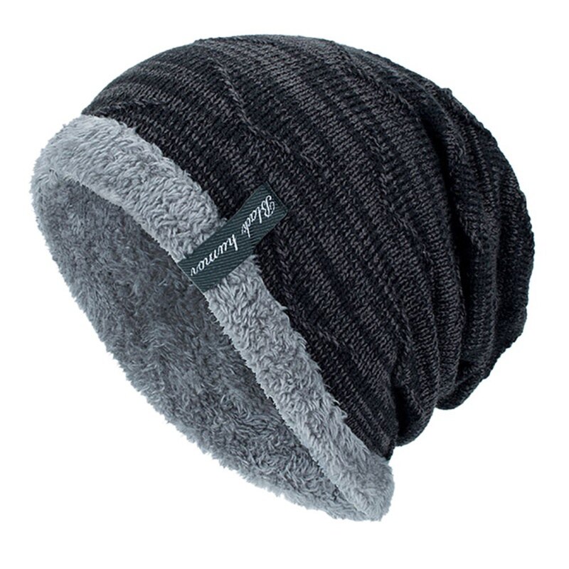 Winter Warm Running Hoed Pluche Thermische Acryl Gebreide Wol Hoed Ski Camping Wandelen Fietsen Cap Outdoor: B