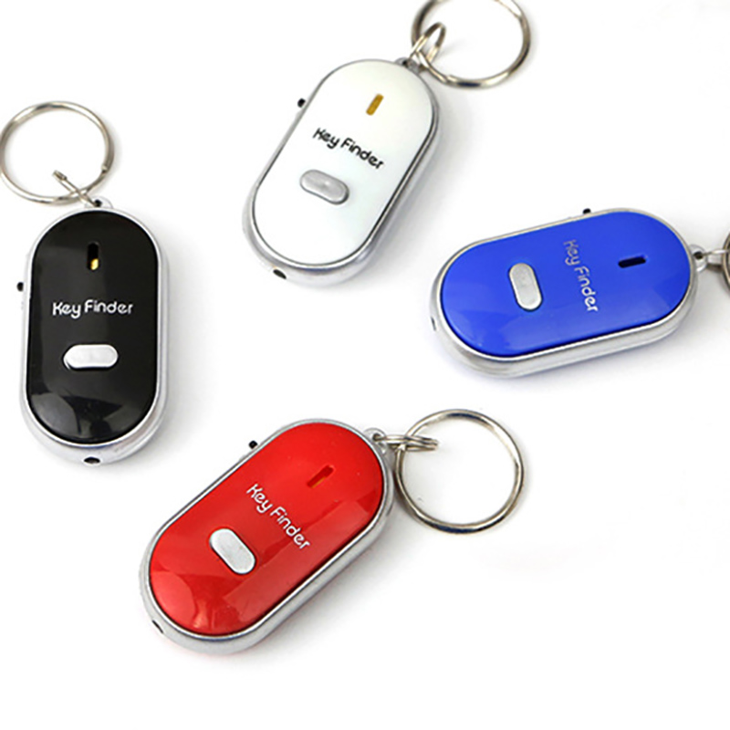 Led Fluitje Key Finder Knipperende Piepend Geluid Controle Alarm Anti-Verloren Keyfinder Locator Tracker Met Sleutelhanger 4 Kleuren Voor kiezen