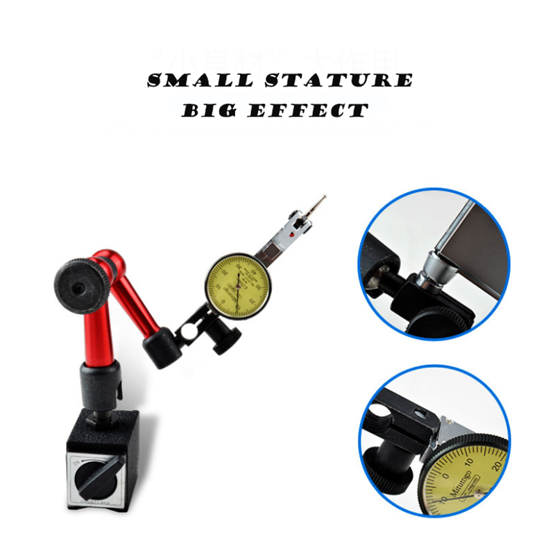 Universal Flexible Dial Indicator High Precision Lever Indicator Dial Test 0.01mm Waterproof Dial Indicator Magnetic Metal Base
