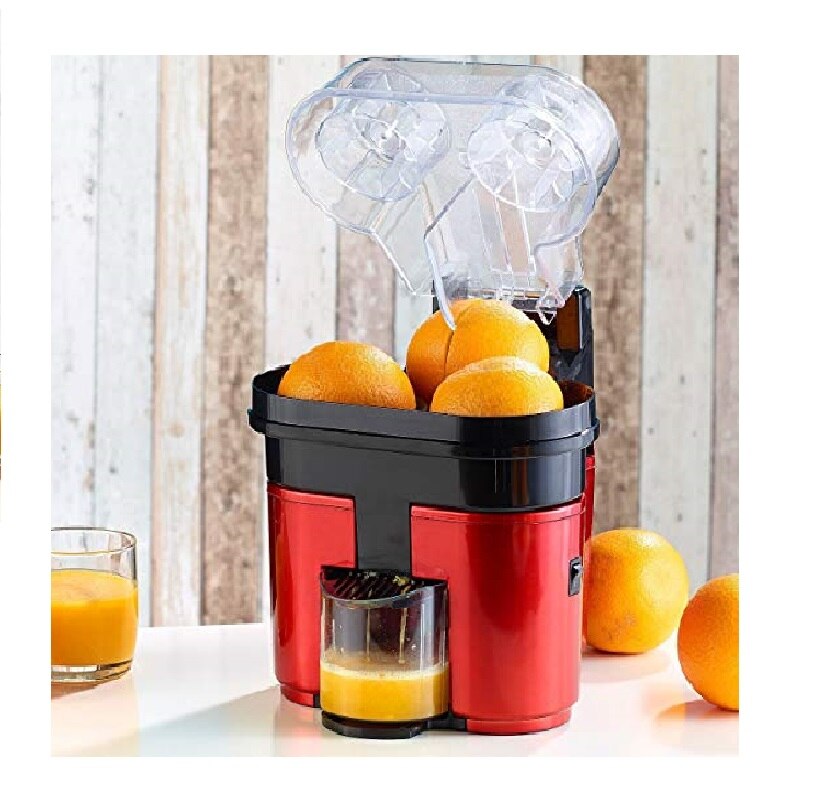 Exprimidor de naranja BN3526, con Doble Cabezal y Cortador Incoporado, Potencia de 90 W y Capacidad de 0´5 L. Rojo