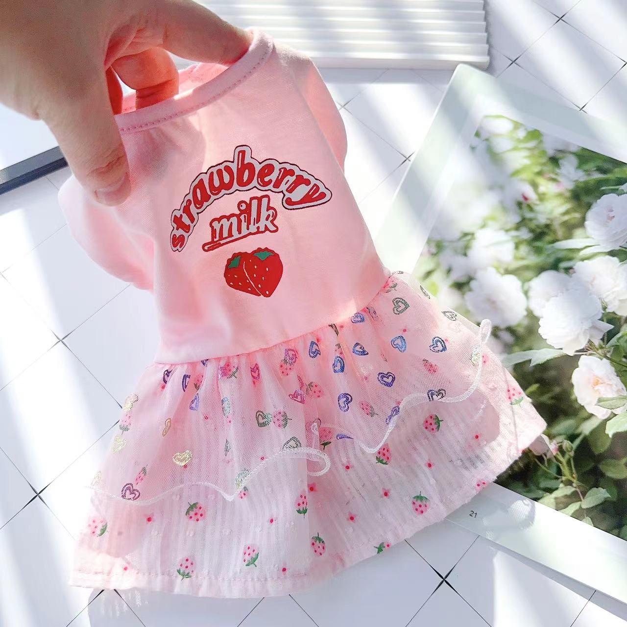 Ropa de mascotas para Yorkshire Terrier, perros pequeños, cachorros, animales pequeños, razas a rayas, vestidos de princesa para boda y gatos de verano: S / LT Blue
