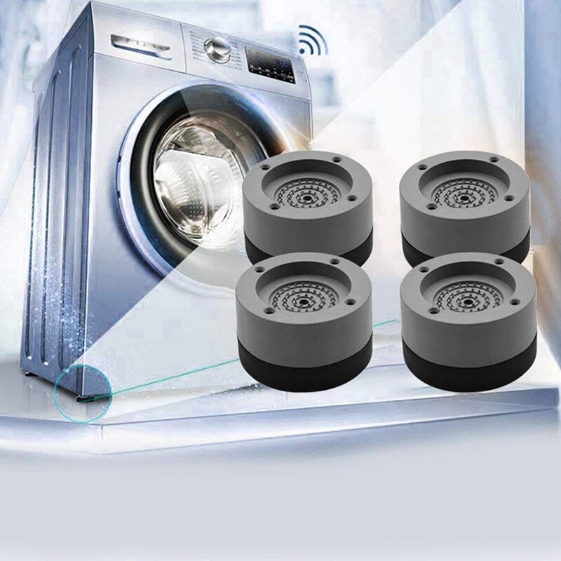 4PCS Foot Pads Washing Machine Anti Vibration Washer Feet Pad Anti Slip Rubber Foot Pad for Washing Machines and Dryers