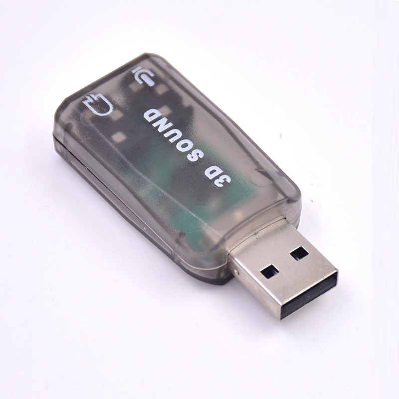 External USB Sound Card 3D Audio Headset Microphone Adapter for PC Desktop Support for Three-dimensional Sound Plug And Play