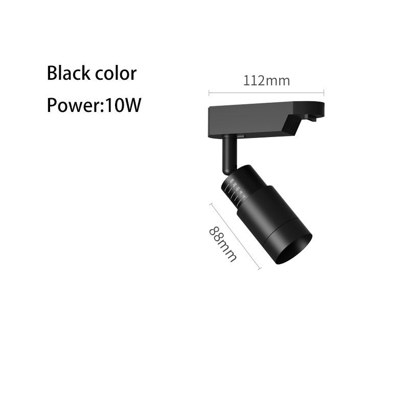 Led Track Light 3-60 Degree Adjustable Focus Small Beam Angle Rail Spot Lamp Atmosphere Museum Art Restaurant Ceiling Lighting: Dark Red / Brown