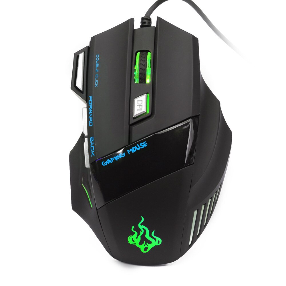 Nowy 5500 Dpi 7 przycisk Led optyczna przewodowa mysz dla graczy z Usb myszy dla Pro Gamer Pc Desktop Office Entertainment akcesoria do laptopa