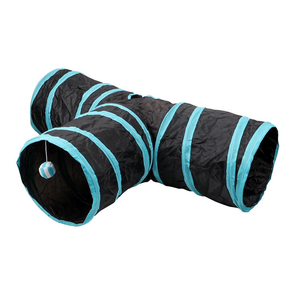 HILIFE Funny Pet Cat Tunnel Foldable Storage Tunnel Tubes 3 Holes 2 Colors Pet Supplies Kitten Toys Play Tubes Balls