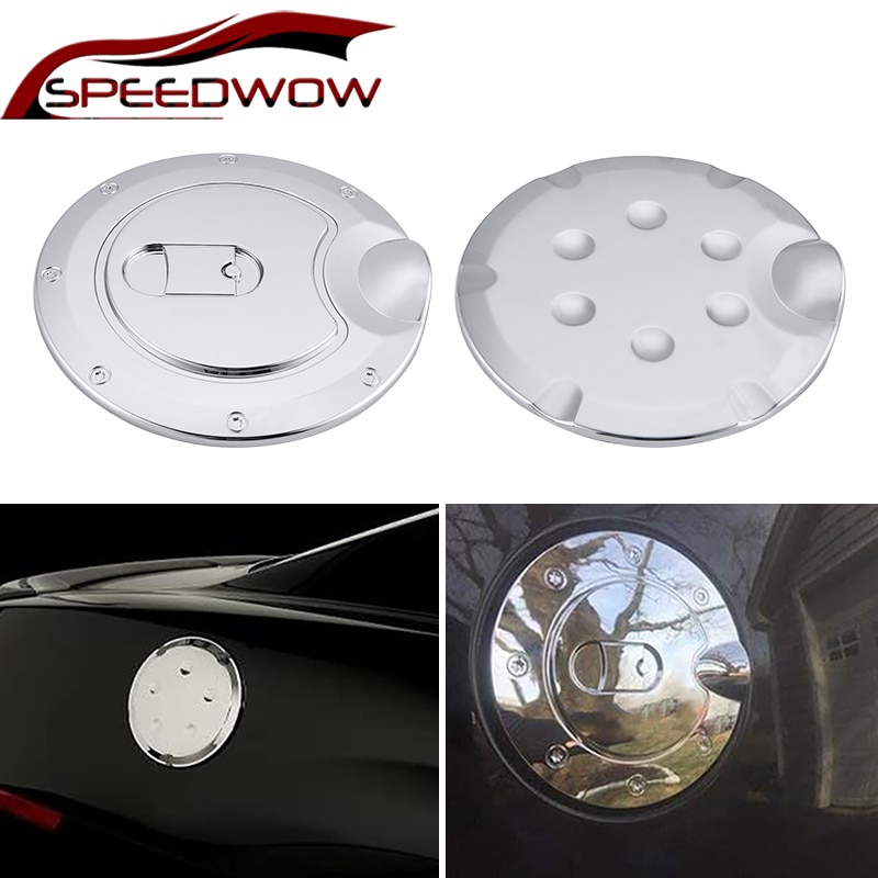Speedwow Auto Gas Deur Cover Tank Cap Voor Ford F150 Brandstoftank Covers Auto Exterieur Accessoires Chrome