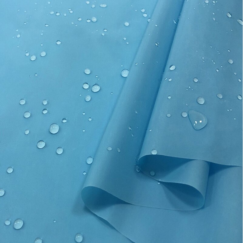 Dunne 0.08Mm Dikte Polyester Taffeta Stof Waterdicht Voor Naaien Bagage Binnenvoering Paraplu Door Meter: Light Blue