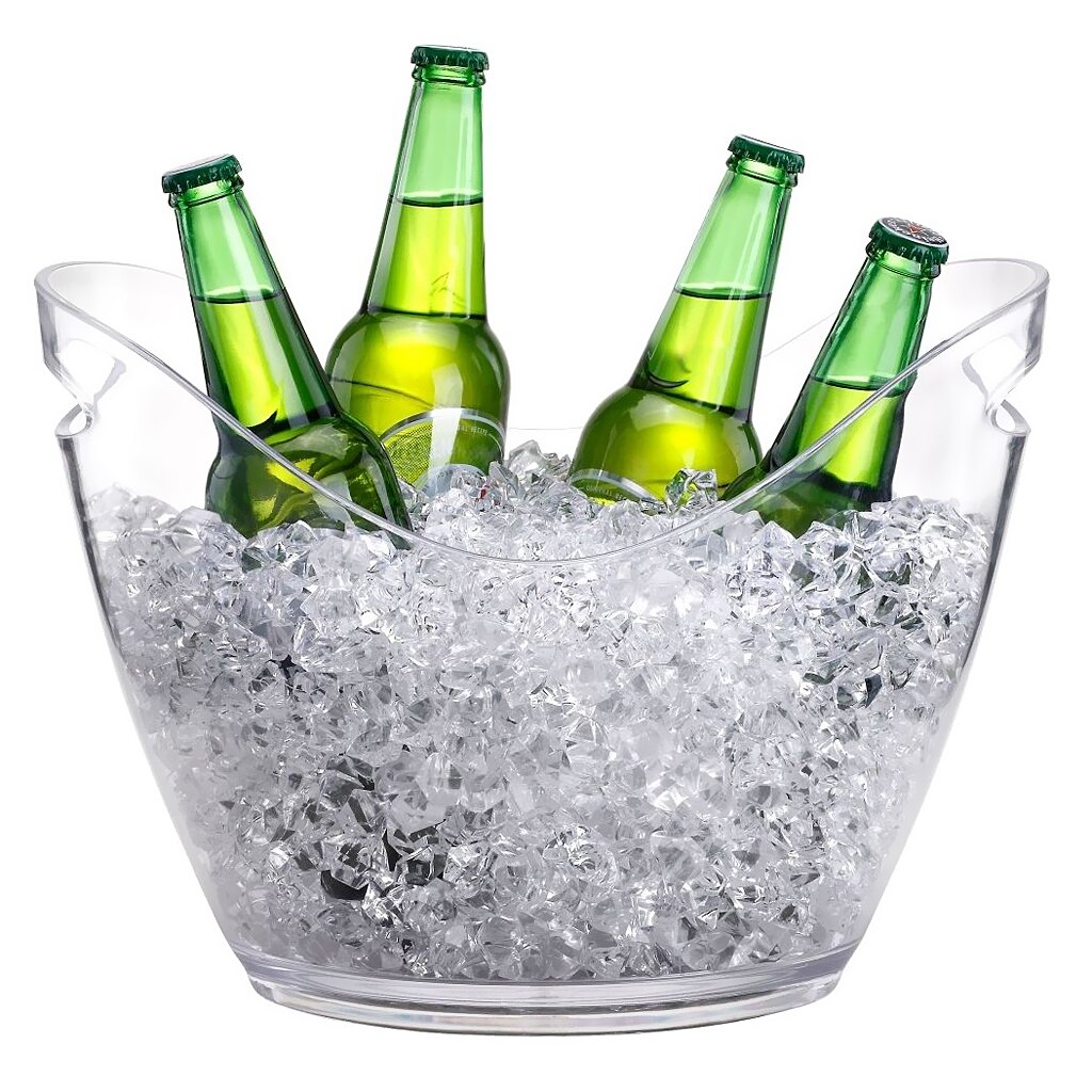 4L-8L Plastic Ice Bucket Party Bar Beer Wine Cooler Kitchen Wine Champagne Beer Bottle Cooling Container Holder