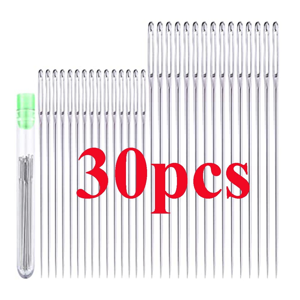 Diy Crochet Hook Set 25pcs 5 Sizes Big Eye Sewing Machine Knitting Needles Universal Regular Useful Sewing Needles Punch Needle: D