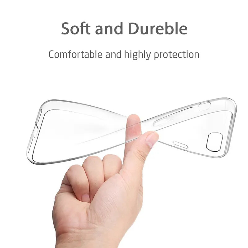 Fodral till iphone  se 5s 5 tpu silikon hållbart klart transparent mjukt fodral till apple iphone  se 5s 5 skyddande bakstycke