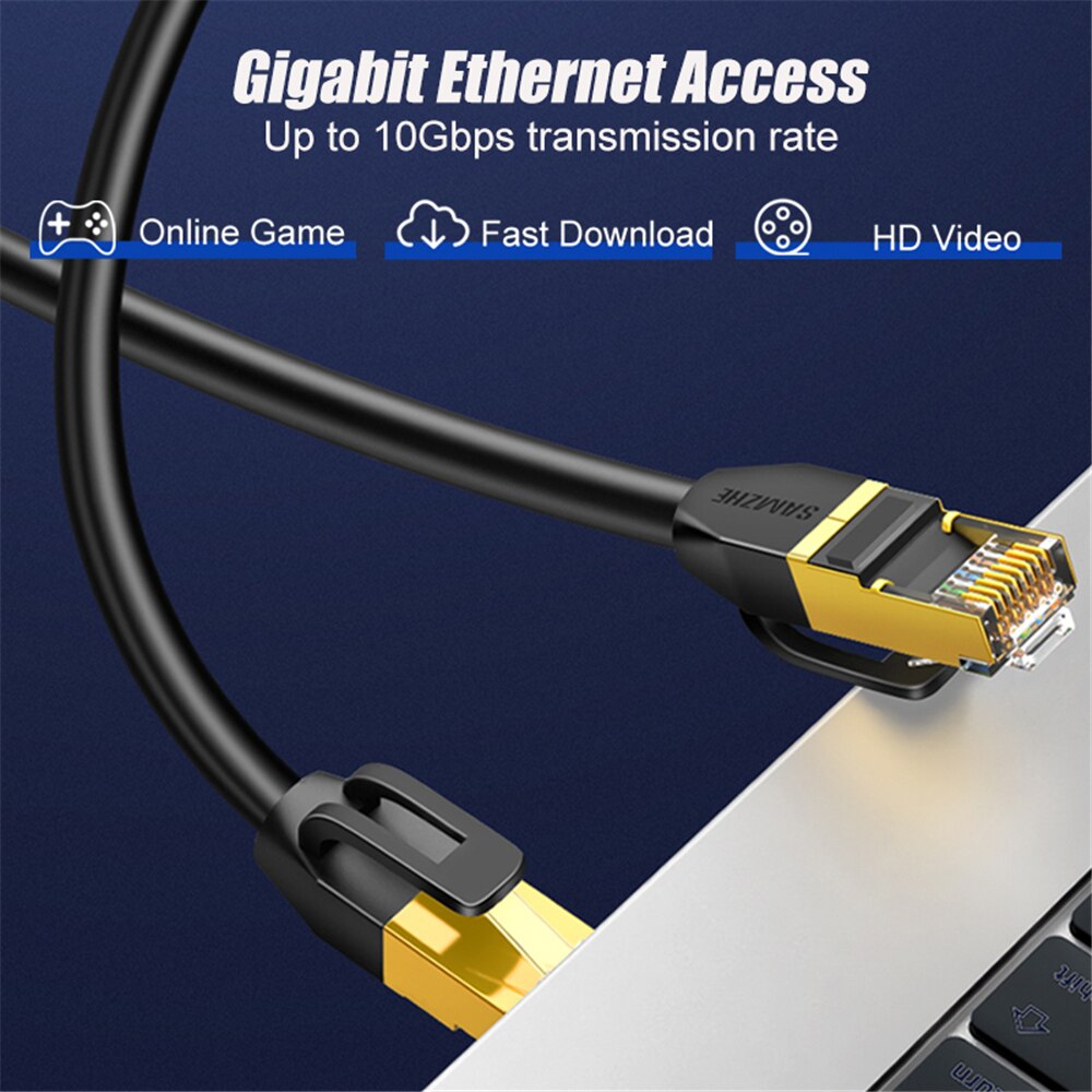 Katze 7 Ethernet Kabel Runde Lan Kabel SFTP RJ45 Netzwerk Kabel für Kompatibel Patchkabel für Computer Router Laptop Netzwerk kabel