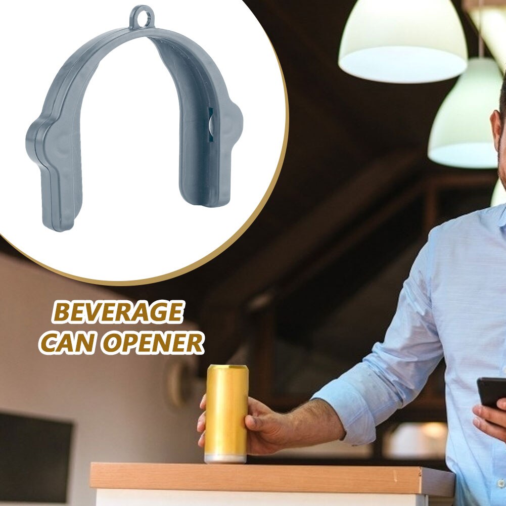Portable Multifunctional Plastic U-shaped Gripper Manual Beverage Can Jar Opener Cap Lid Beer Bottle Openers Tool Kitchen Gadget