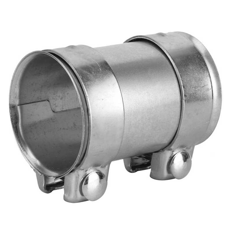 Conector de tubo de escape, abrazadera doble, manga de acero inoxidable, Universal, 3 en 76mm
