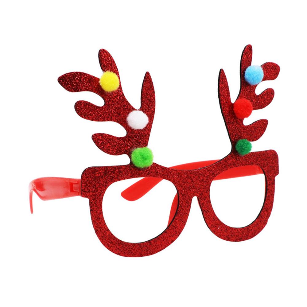 Noël ornements lunettes lunettes cadres décor en plastique maternelle accessoires soirée dessin animé noël lunettes cadres