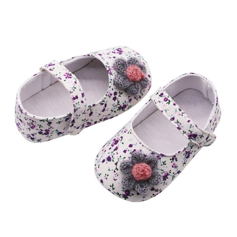 Zapatos de bebé para niña, zapatos antideslizantes transpirables con estampado Floral, zapatillas casuales con flores, zapatillas de deporte para niños, suela blanda para primeros pasos