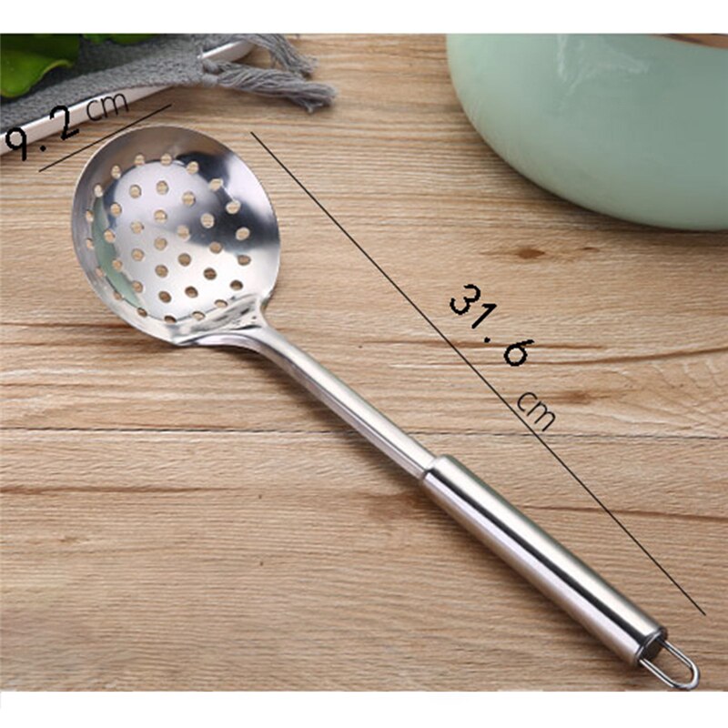Stainless Steel Kitchen Cooking Utensil Set Cookware Colander Spoon Spatula Shovel Nonstick Cookware: 9