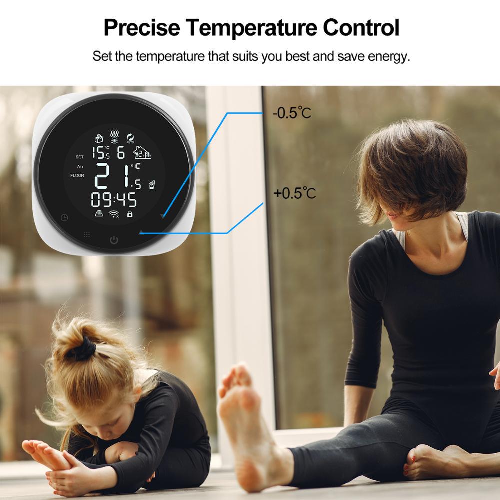 Thermostat WiFi intelligent Tuya/Smart Life, contrôleur de température pour l&#39;eau, chauffage électrique au sol, chaudière à eau et à gaz, Alexa Google Home