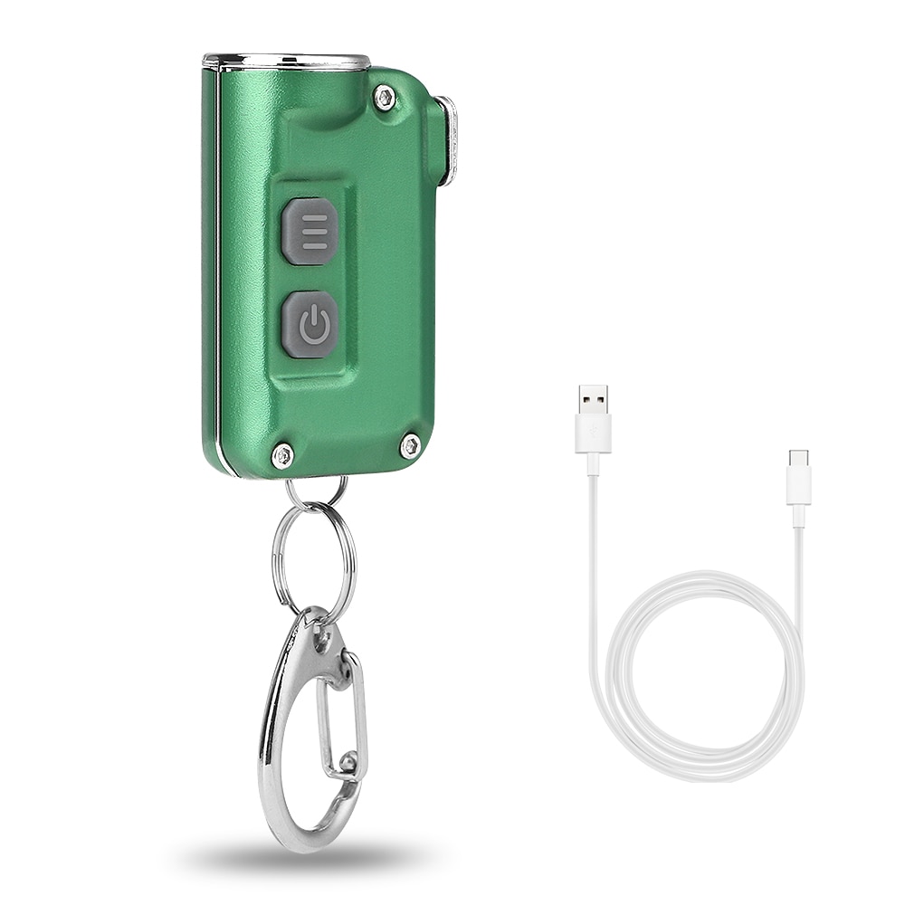 Pocket Mini Zaklamp Dual Switch 4 Modi Led Sleutelhanger Zaklampen Usb Oplaadbare Zaklamp Draagbare Lantaarn Voor Night Walking