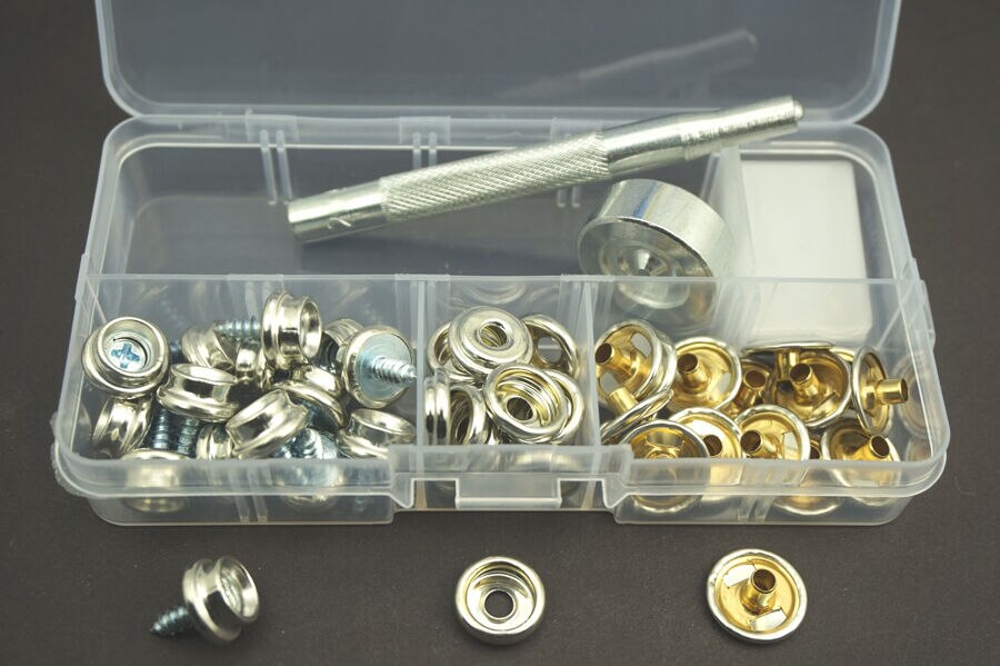 Boat Cover/Canopy Fittings Snap fastener stainless canvas screw kit tools 62PCS