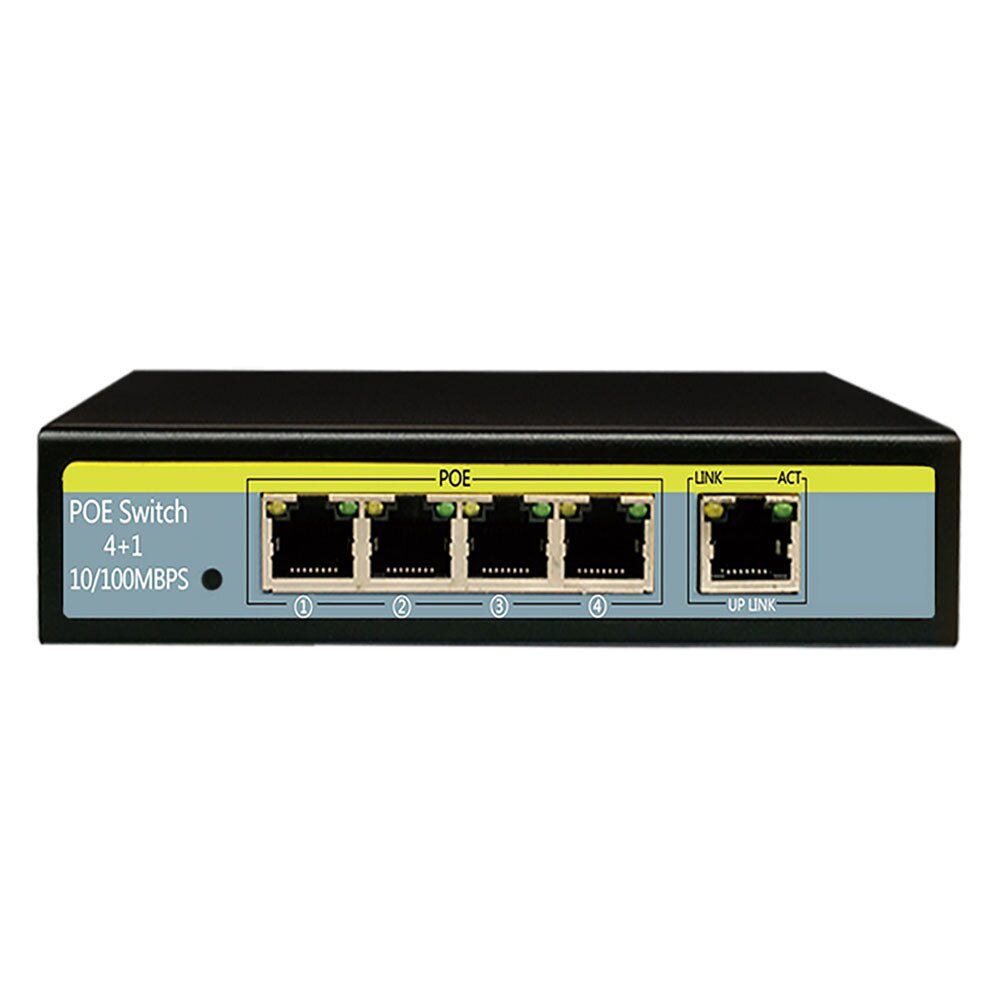 5 Port 10/100Mbps Switch Plug And Play With IEEE 802.3af Power 4 POE Ports and 1 Uplink Ethernet Support Extend 250m: Default Title