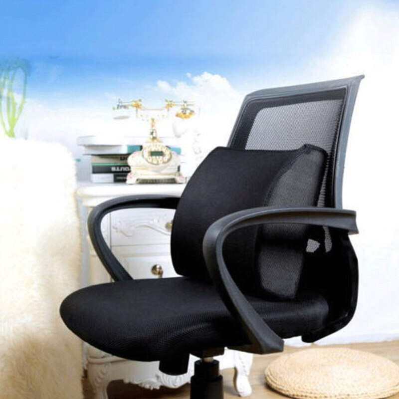 Newest Memory Foam Lumbar Back Support Cushion Waist Cushion Office Home Car Chair Seat Lumber Cushion