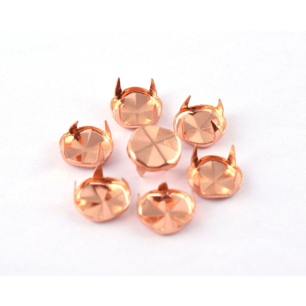 Remaches redondos de 9mm para uñas, tachuelas de cúpula redonda de 4 garras, tachuelas de Metal, bolso, cinturón, fabricación de artesanía de cuero