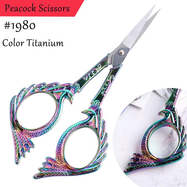 ANGNYA 1Pc Europäische retro Vogel Schere Edelstahl Pfau Phönix Nagel Schere machen-hoch Cutter Multi-Funktion Manikübetreffend Werkzeug