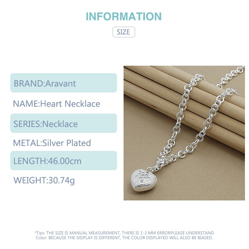 925 silber Schmuck Herz Anhänger Halsketten Ketten Für Frauen Valentines Schild oben Schmuck