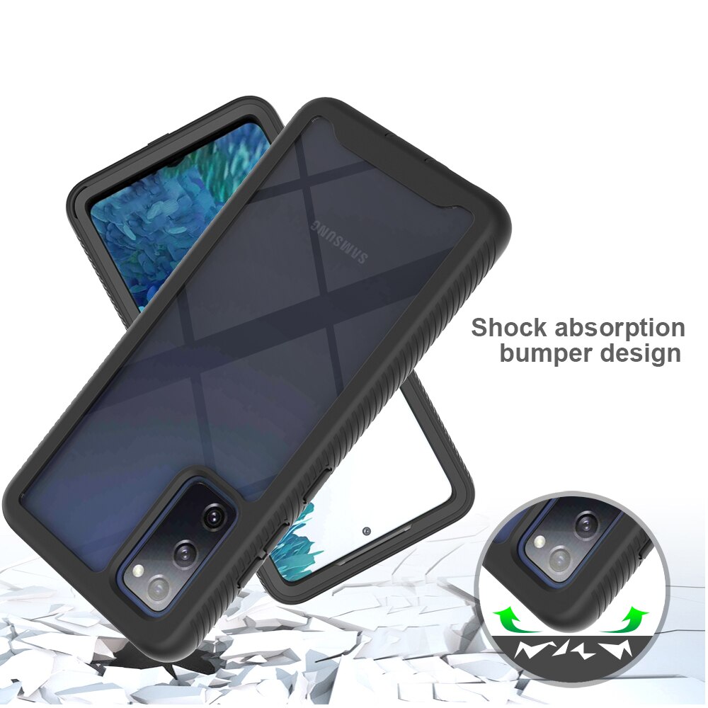 Fall Für Samsung Galaxy S20 FE Ultra S10 Plus Lite A51 A71 A21S A31 S10E Volle Körper Schlank Rüstung Mit front Rahmen Transparent Zurück