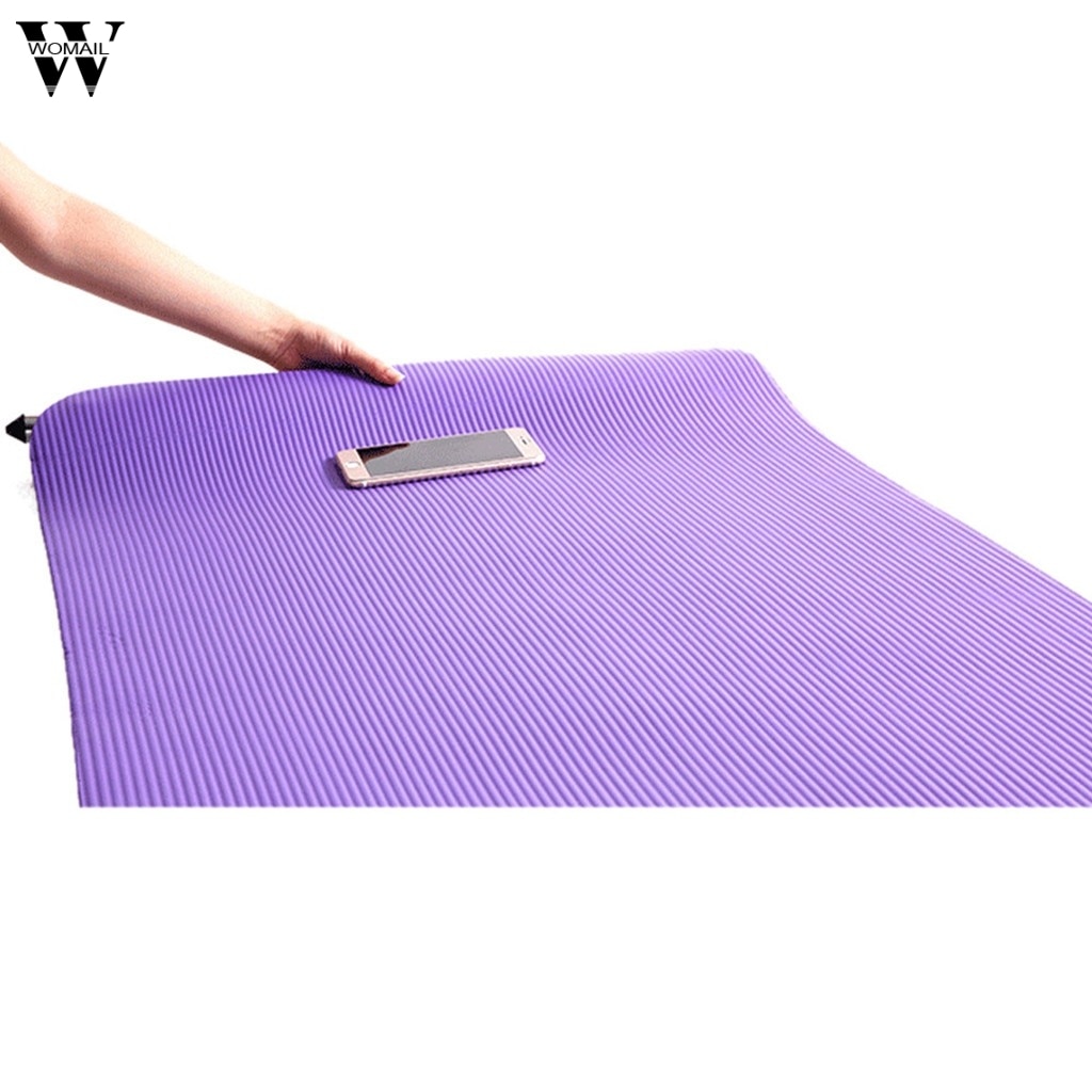 183 x 55 yogamattor träningsdyna tjocka halkfria hopfällbara gym fitness matta pilates utomhus träning inomhus gym träning fitness matta