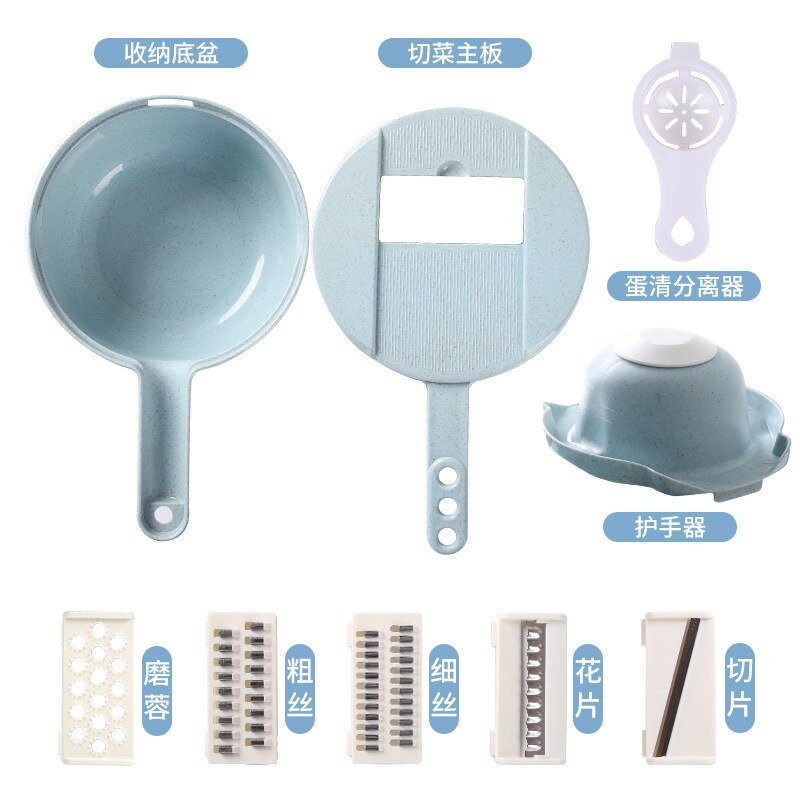 Multifunctional Vegetable Slicer Cutter potato GRATERS papaya cutter fruit tools Vegetable cutter chchillo de frutas verduras: 9pcs